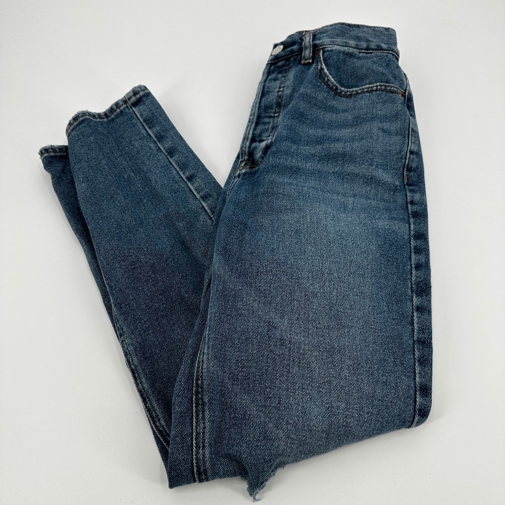 PacSun Womens Ultra High Rise Slim Distressed Denim Jeans Size 24 Button Fly